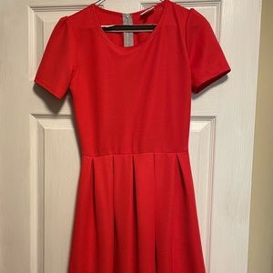 Lularoe Amelia dress in coral color size S